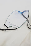 Rubina Art Gallery Original Artwork Face Mask with Adjustable Straps and Washable Filter [Non-Medical] - Nubian Blue Green